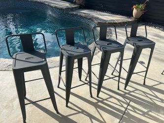 Metalic Grey Barstools