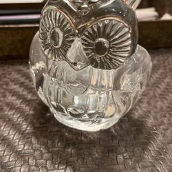Vintage Partylite Glass Owl Candle Holder