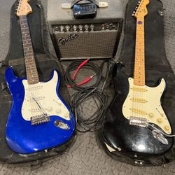 Fender Stratocaster Electric Guitars And Fender Amp