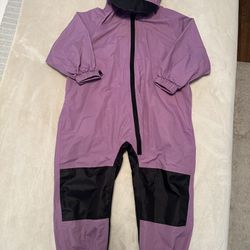 5T Purple and Black Rain suit 