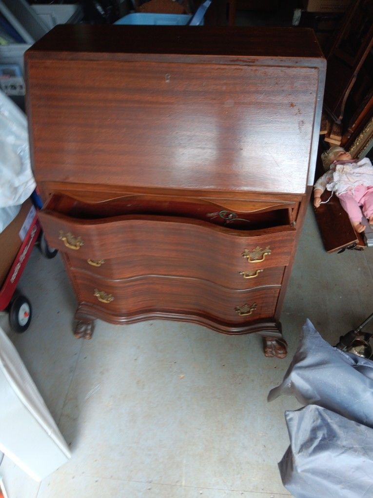 Vintage Clawfoot Secretary Desk