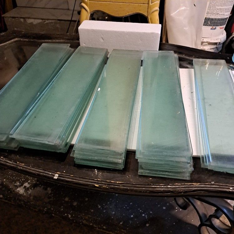 45 Used Vintage Rectangular Glass