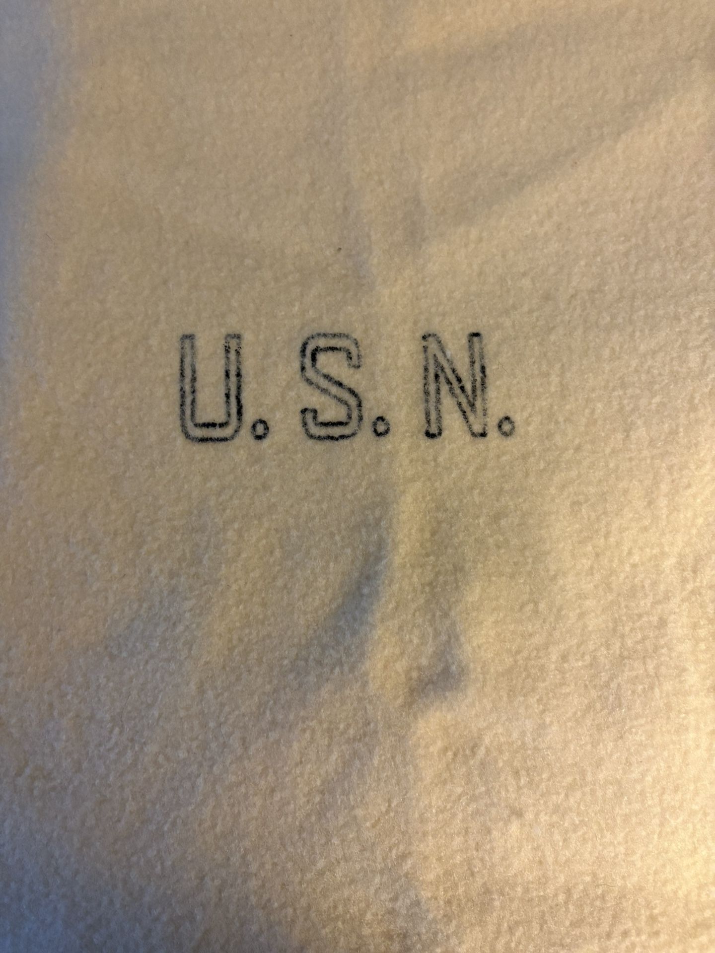United States Navy Ivory Wool Blanket WW2
