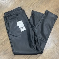 Men’s Zara Skinny Faux Leather Pants NWT