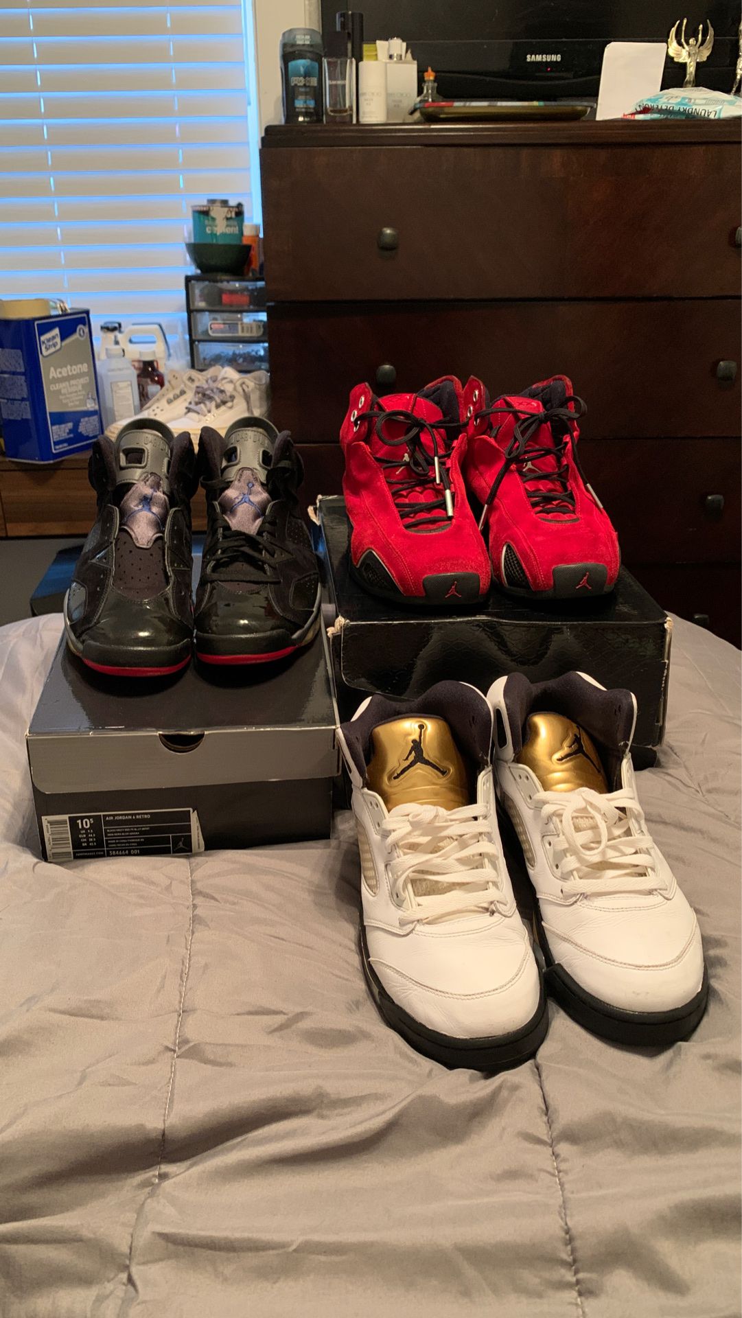 Jordan’s size 9 and 10.5