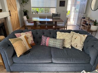 Pottery Barn Blue Couch