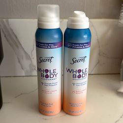 Whole body secret peach and vanilla scent