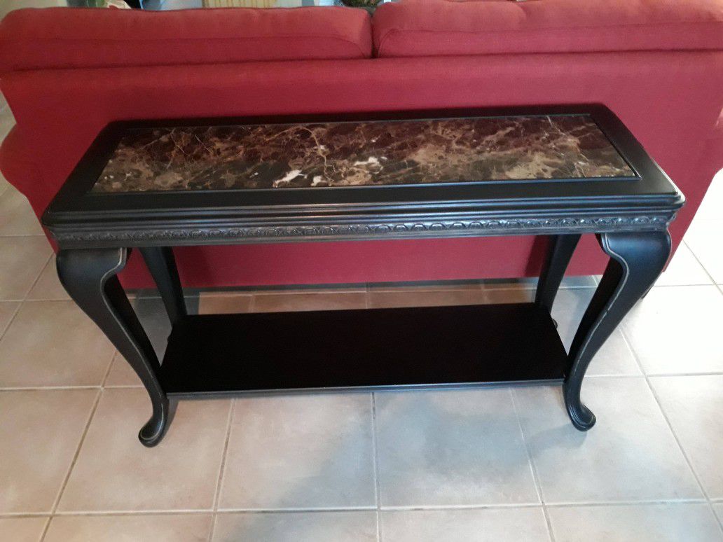 Console table with marble insert
