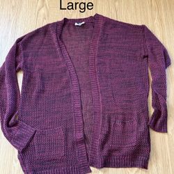 Women Cardigan Sweater Size Large 