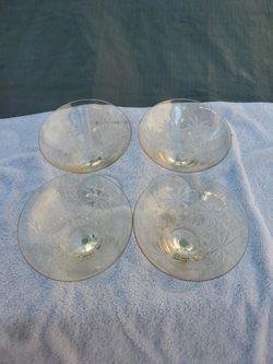 Etched Martini Glasses