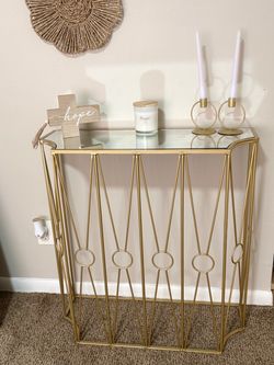 Gold Console Table