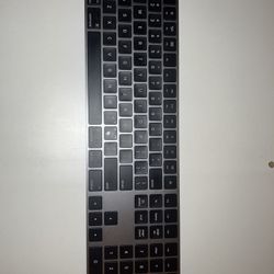  2019 Apple Mac Pro Magic Keyboard, silver with black keys