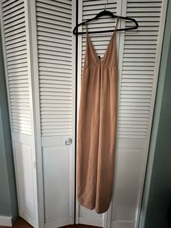 Brown flowy jumpsuit