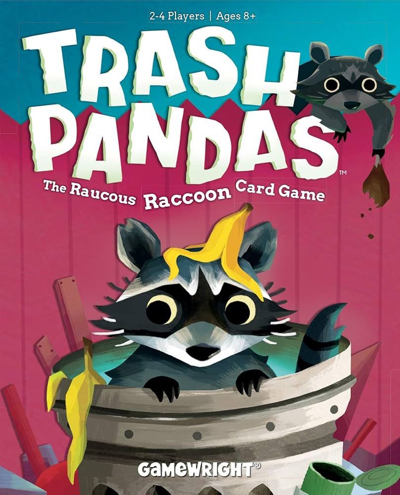 Gamewright - Trash Pandas - The Raucous Raccoon Push-Your-Luck Card Game, Ages 8+, 2-4 Players