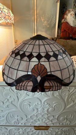 Stained Glass Lampshade-Shades of Amethyst