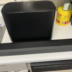 Sounds Bar Polk Audio Dbrx1 38” With Dsw2 Bluetooth, Wireless  Subwoofer Working Condition 