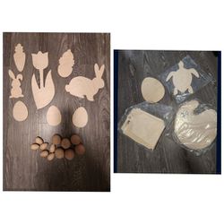 Wood Cutouts For Art & Crafts Painting Resin Fluid Artwork Easter Cutting Board Turtle