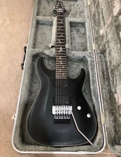 Korean-Made Schecter Damien Platinum-6 FR Satin Black + Hard Case – $480 (Firm)
