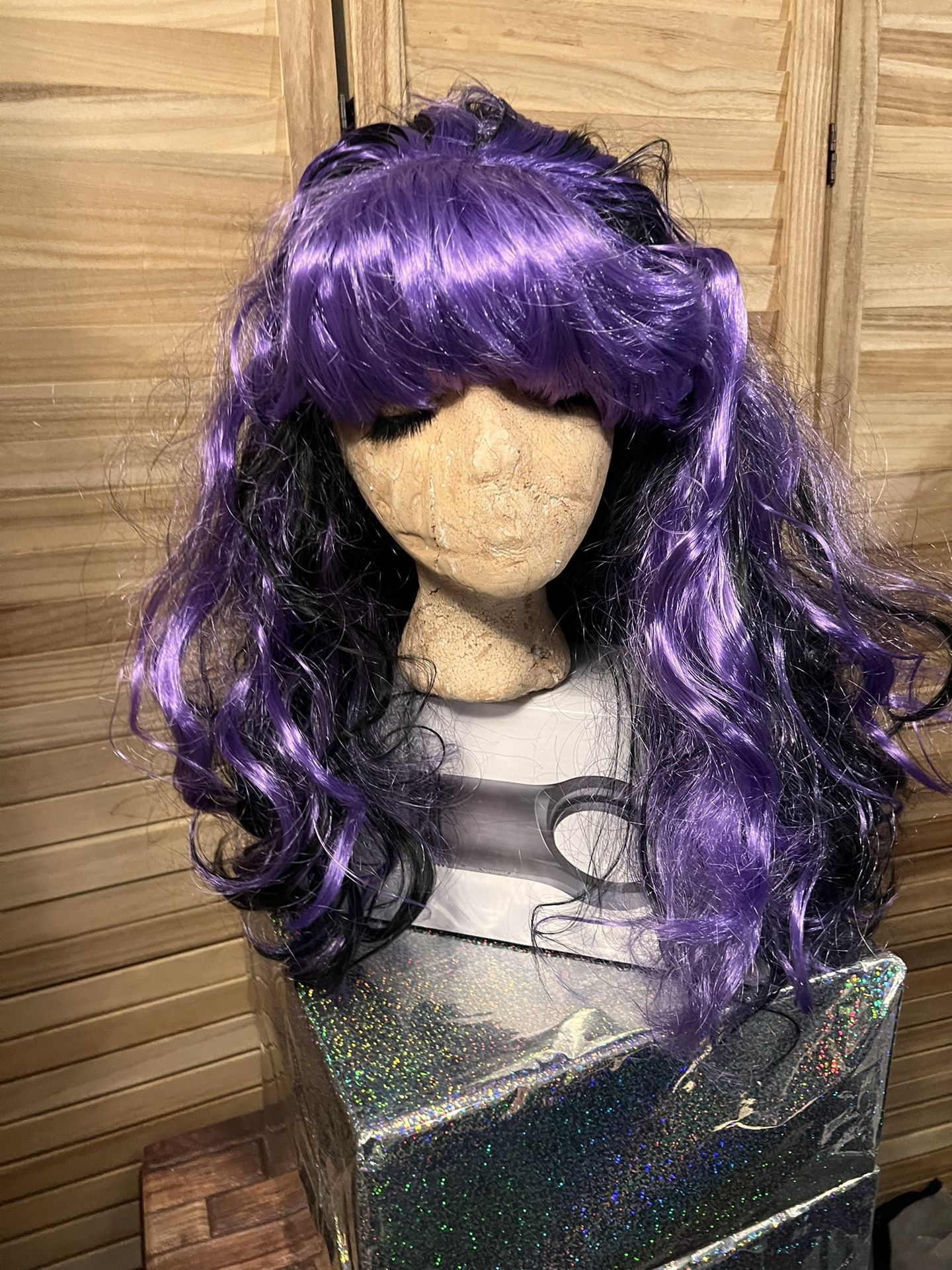 Black & Purple Hair Wig