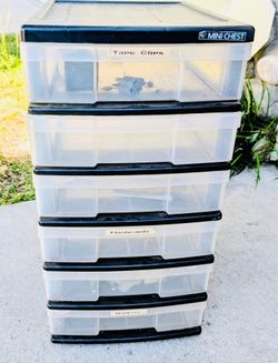 6 Drawer Storage Organizer Cabinet 25” Tall