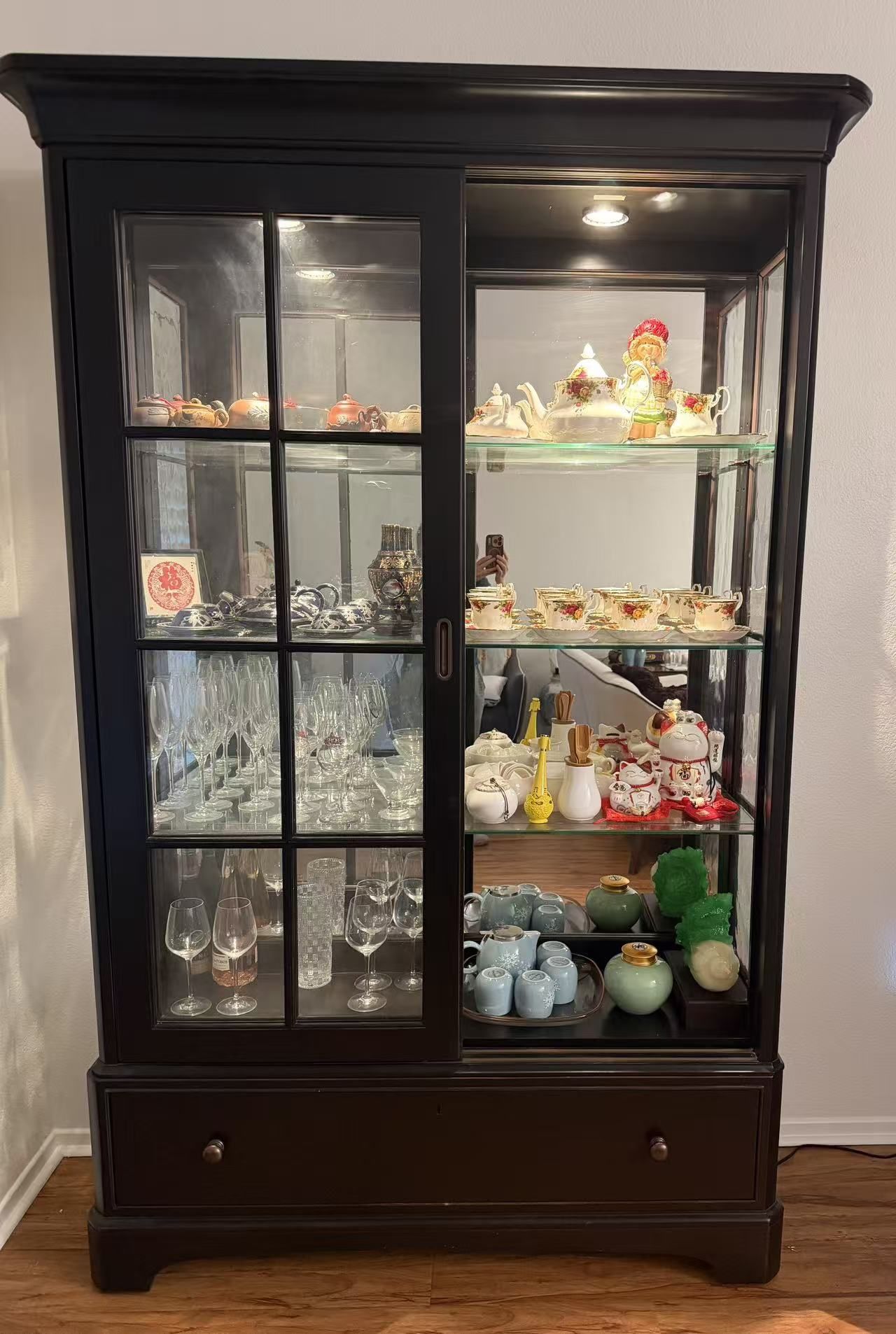 Sliding Glass Wine Display Cabinet โ $550