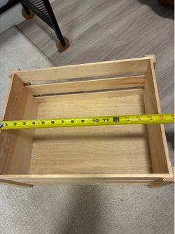 Natural Wood Storage Crate Box