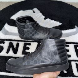 Gucci GG Monogram Logo Leather High Top (Size 9.5 UK = 10.5 US)