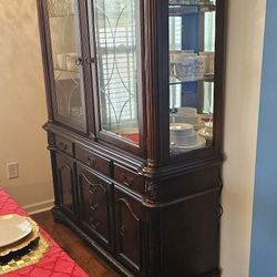 Dining Table 2 Leaf and China Cabinet Sold Separate or Together 