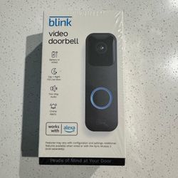 Blink Video Doorbell – NEW & Sealed, HD, Two-Way Audio, Alexa Compatible (Black)