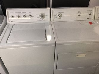 Kenmore washer and dryer set. 1 year warranty