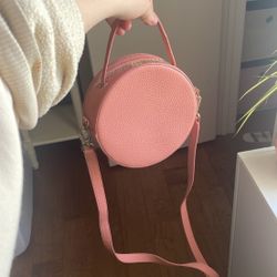 Pink Sustainable Environmental Friendly Round Handbag Crossbody