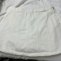 Zara White Jean Skirt 