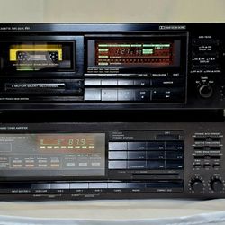Vintage Onkyo Stereo System TX-84 Receiver TA-2700 3-Head Cassette Deck