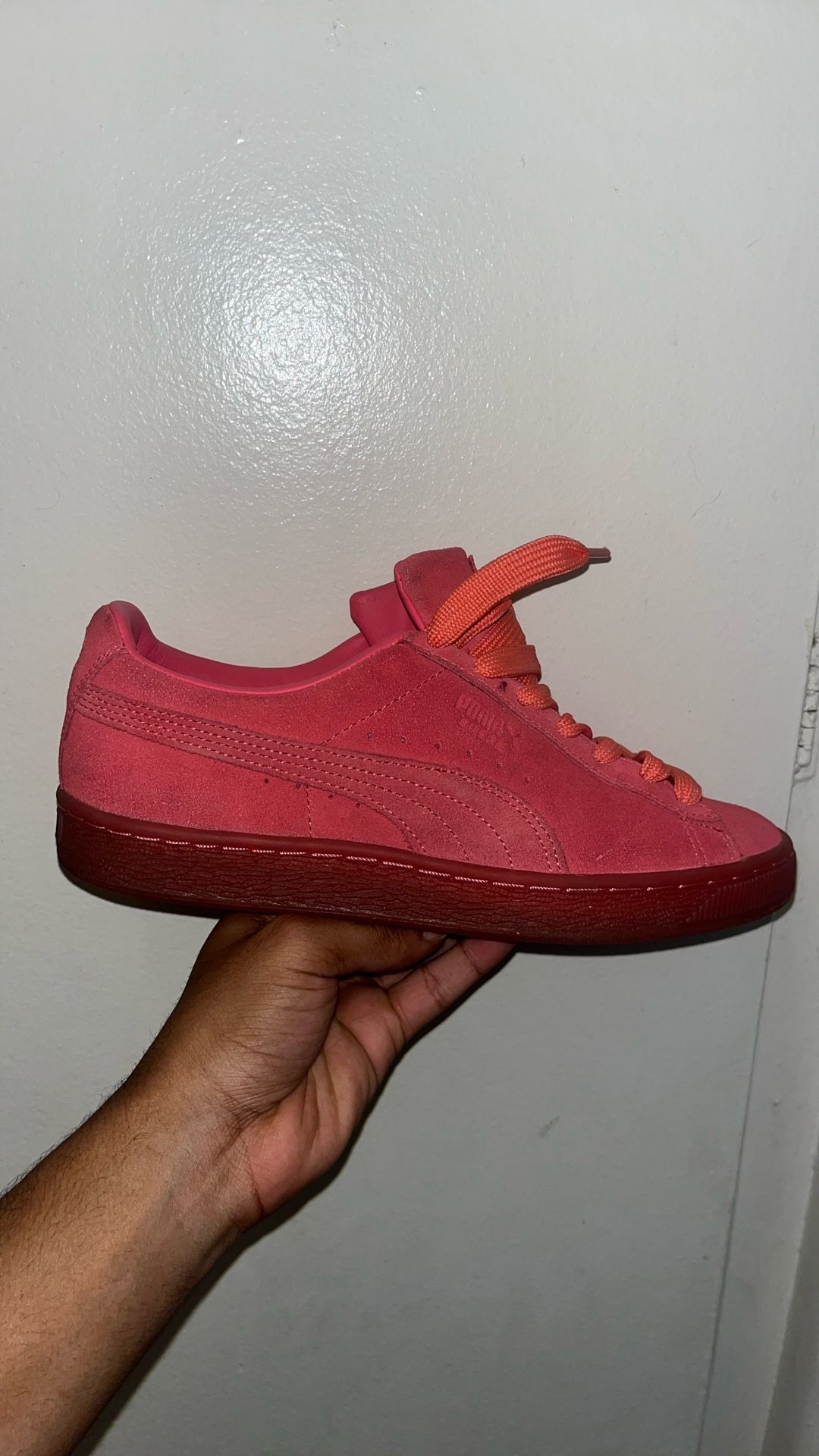 Coral Suede Pumas