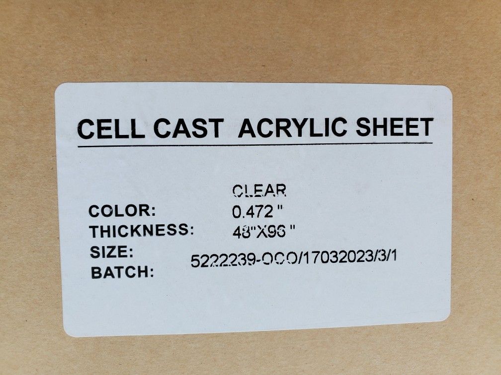 Cell Cast Acrylic Sheet