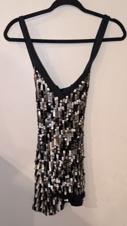 Black Silver Sequin Mini Dress mediums