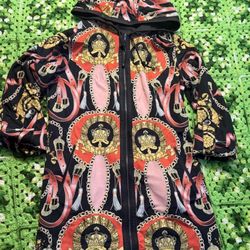 Women's Kircilar Turkish Designer Reversible Leather Luxury Belt Print Jacket