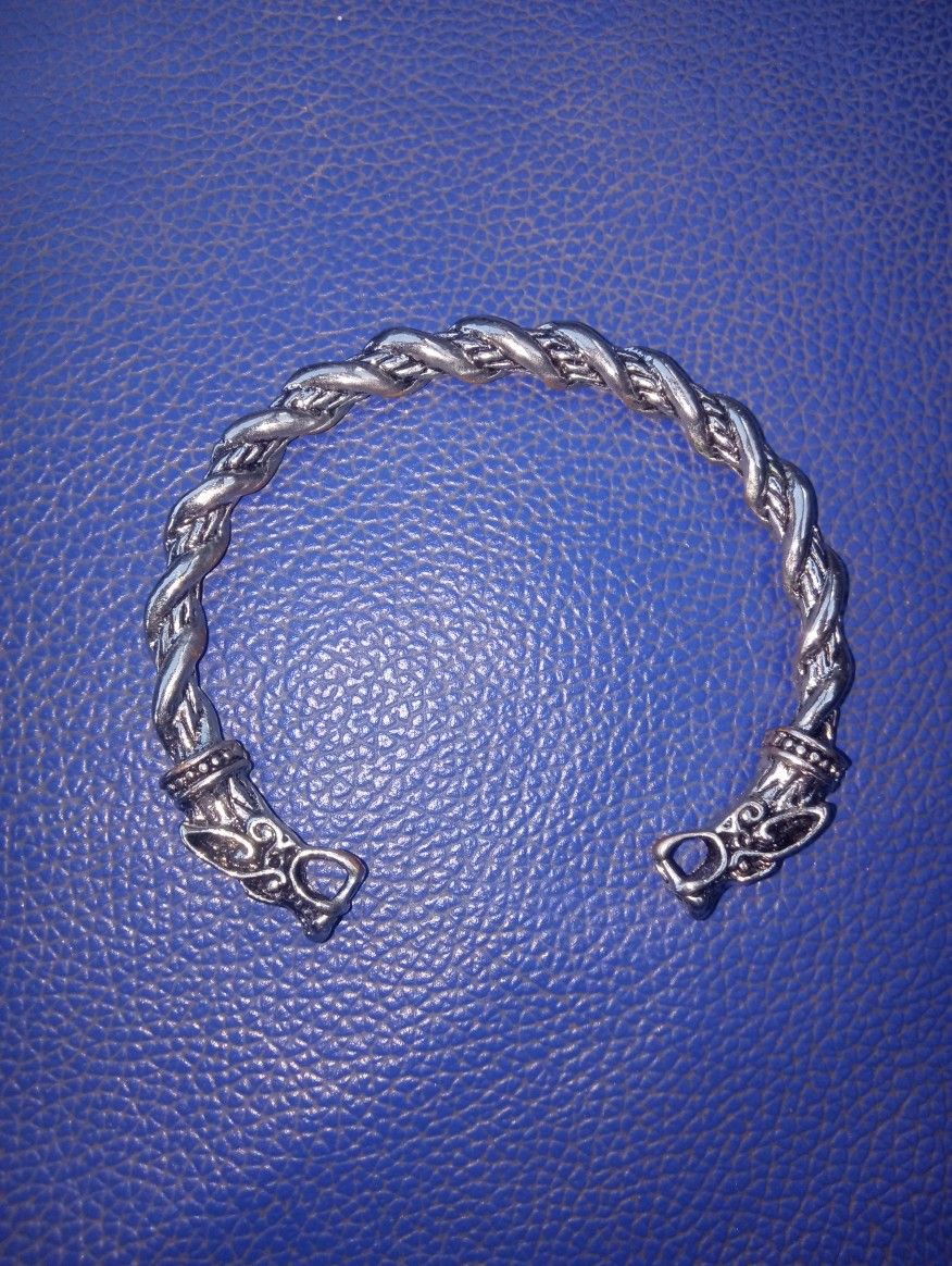 2 Headed Dragon Cuff Bracelet