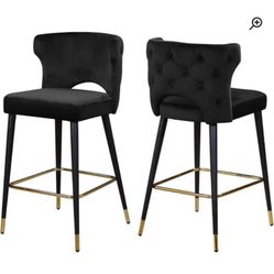 Black Upholstered 28’ Counter Stools 