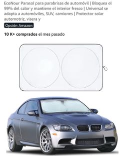 EcoNour Car Windshield Sun Shade – Universal Foldable Auto Sun Visor Heat & UV Protector