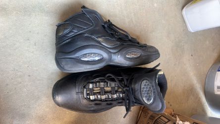 Maison Margiela X Reebok Question Black 13 High Top Sneakers Leather Lace Up