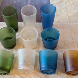 Set of 1970s Brookpark Opaque Tumblers