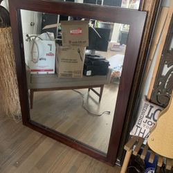 Indonesian Modus Riva Mirror, Chocolate Brown