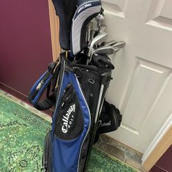 3 Sets Of Golf Clubs / One Pull Cart / And About 50 Balls