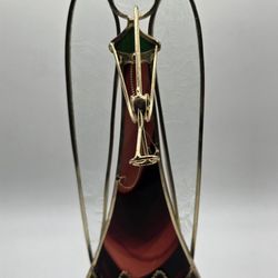 Stained Glass Angel with Horn 