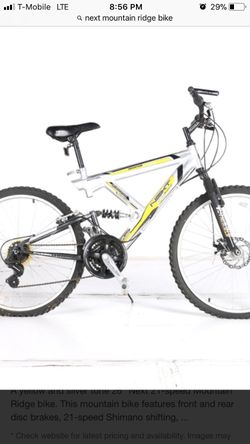 Mountain ridge next cheap 2x dual suspension