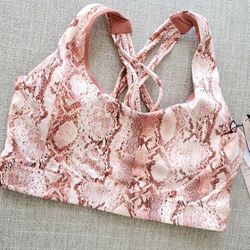 Victoria's Secret Support Sports Bra Natural Snake Size M