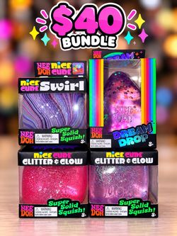 Nee Doh Squish Toy Bundle of 4