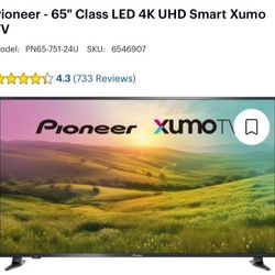 Pioneer-65 Class 4k UHD Smart Tv