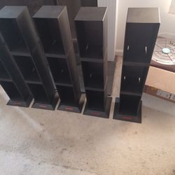 5 Laserline CD STORAGE TOWERS and  CD Rack 